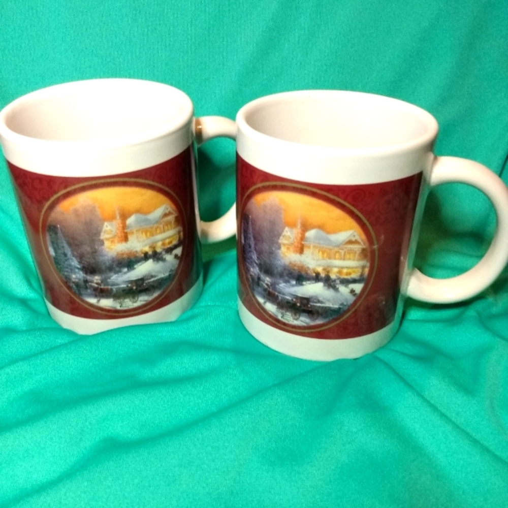 Thomas Kinkade mugs (2)